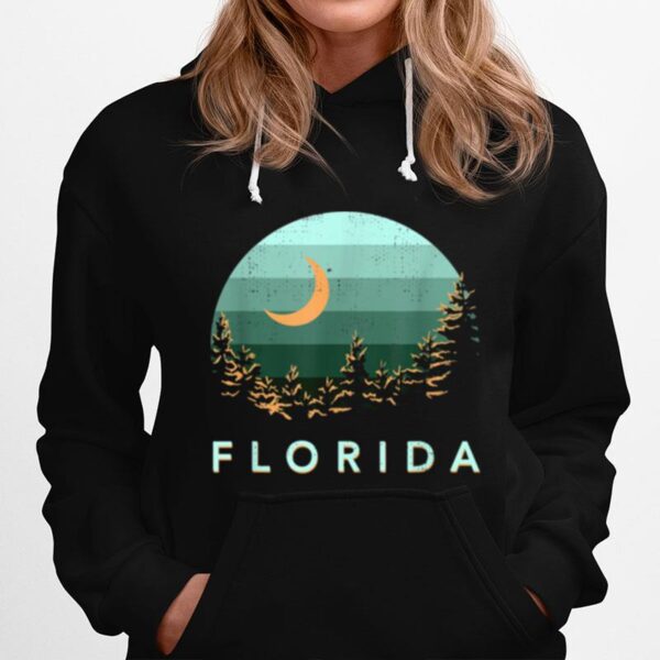 Florida Souvenir Forest Evergreen Night Sky Nature Hoodie