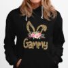 Flower Grammy Leopard Bunny Hoodie