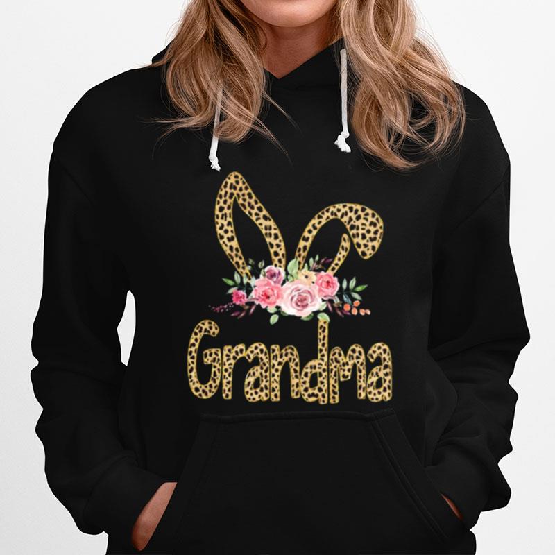 Flower Grandma Leopard Bunny Hoodie
