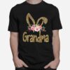 Flower Grandma Leopard Bunny T-Shirt