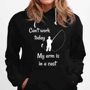 Fly Fishing Joke Arm In A Cast Fish Fisherman Hoodie