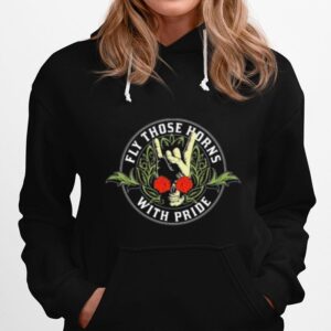 Fly Those Horns With Pride Metal Rose Hoodie