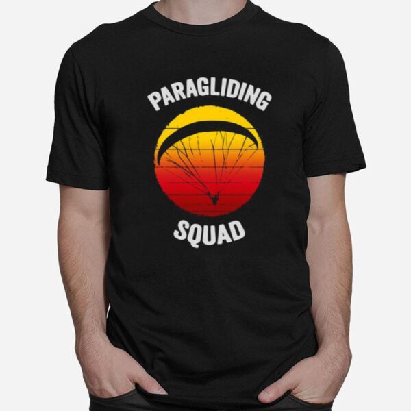 Flying Parachute Paragliding Squad Vintage T-Shirt