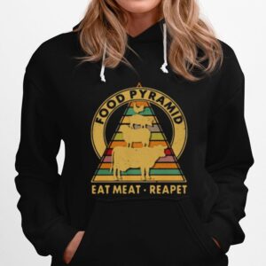 Food Pyramid Eat Meat Reapet Vintage Hoodie