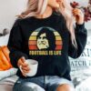 Football Is Life Football And Soccer Vintage Retro Sweater