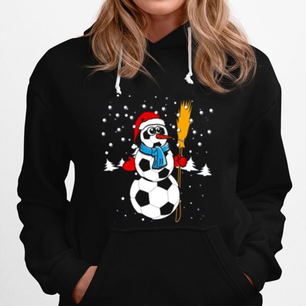 Football Soccer Football Snowman Christmas Hoodie