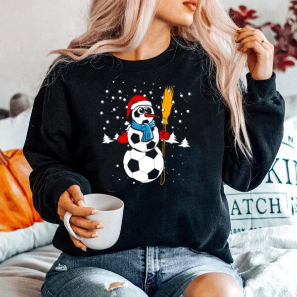 Football Soccer Football Snowman Christmas Sweater