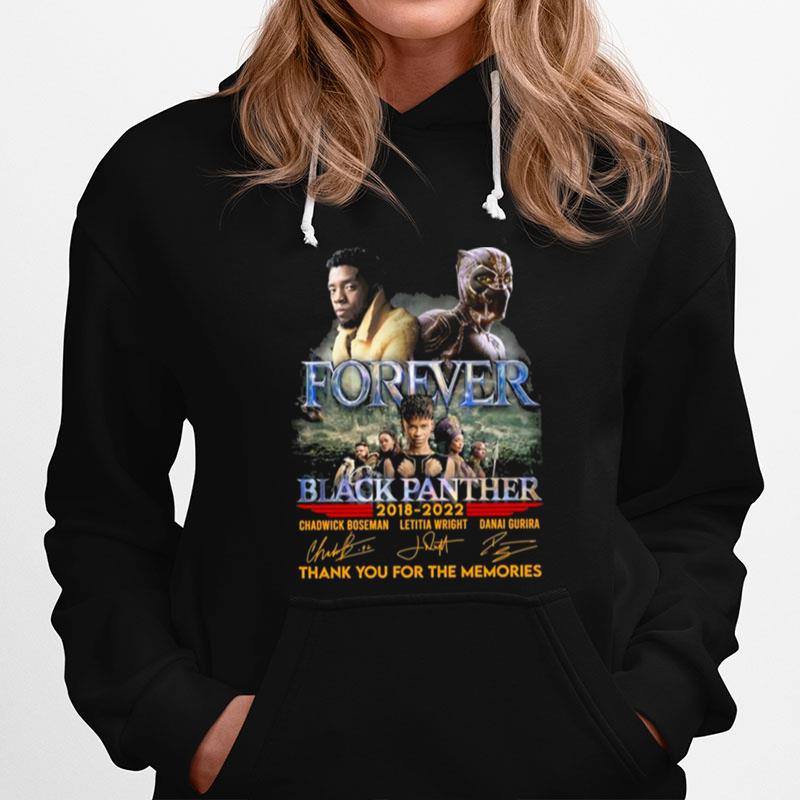 Forever Black Panther Ii 2018 2022 Thank You For The Memories Signatures Hoodie