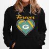 Forever Green Bay Packers Heart Diamond Hoodie