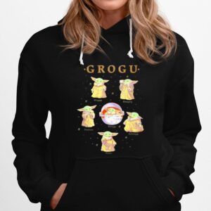 Grogu Baby Yoda Happy Petro Sleepy Hungry Hoodie