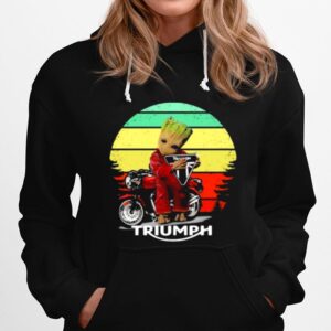 Groot Hug Triumph Motor Logo Vintage Hoodie