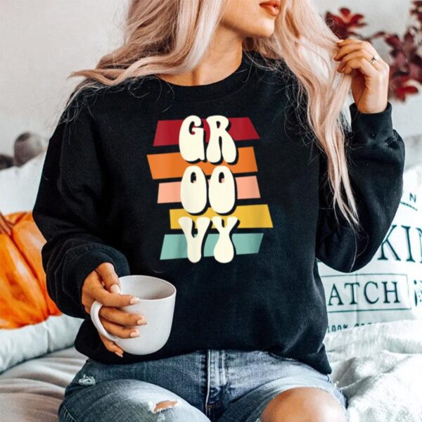 Groovy Cool 60S 70S Hippy Slang Phrase Novelty Sweater