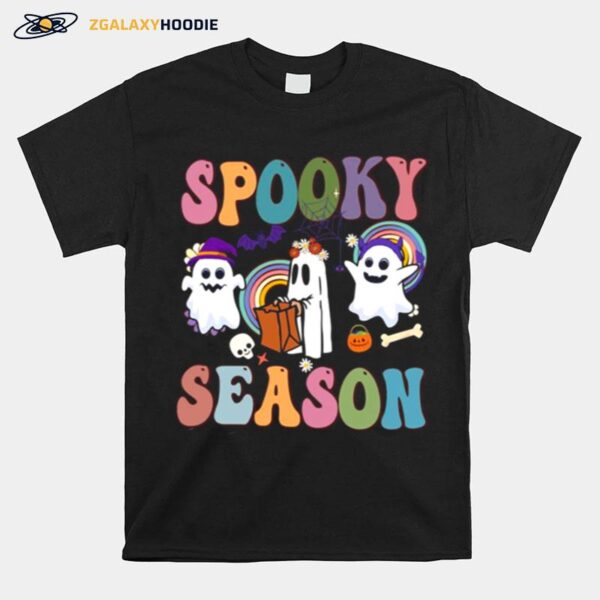 Groovy Ghost Spooky Season Halloween T-Shirt