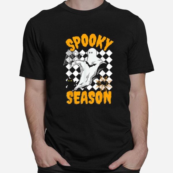 Groovy Ghost Spooky Season Happy Halloween T-Shirt