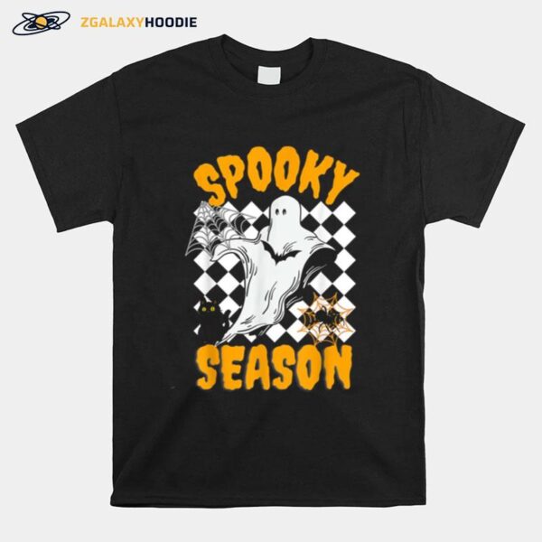 Groovy Ghost Spooky Season Happy Halloween T-Shirt