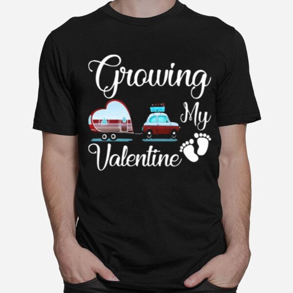 Growing My Valentine Ambulance Heart Foot T-Shirt