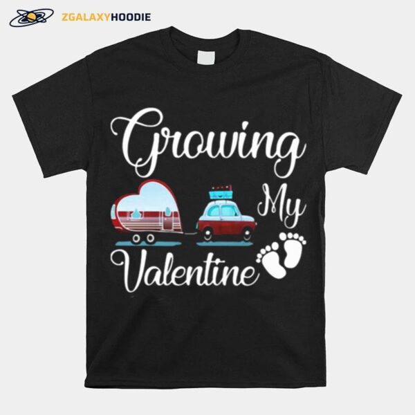 Growing My Valentine Ambulance Heart Foot T-Shirt