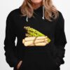 Gruner Weisser Spargel Gemuse Vegetarier Veganer Niedlich Hoodie