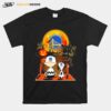 Gsw Snoopy And Charlie Brown Pumpkin Halloween Moon T-Shirt