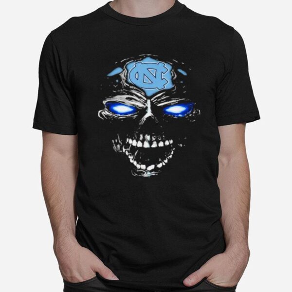 Head Skull North Carolina Tar Heels Football T-Shirt