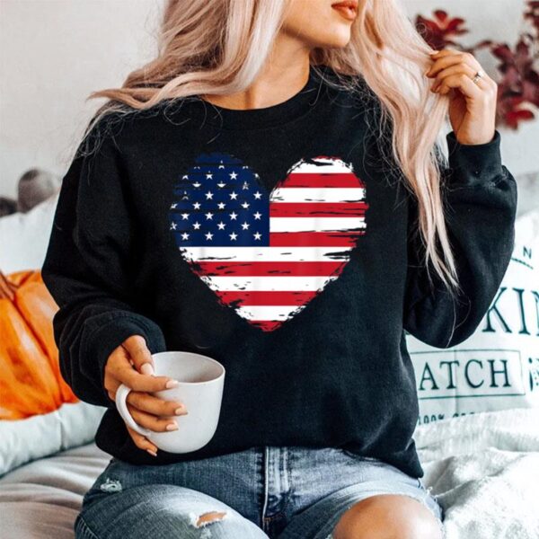 Heart American Patriotic Armed Forces Usa Flag Memorial Day T B09Zp36Vmg Sweater