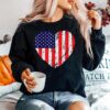 Heart American Patriotic Armed Forces Usa Flag Memorial Day T B09Zpc86X1 Sweater