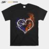 Heart Baltimore Ravens And Baltimore Orioles T-Shirt