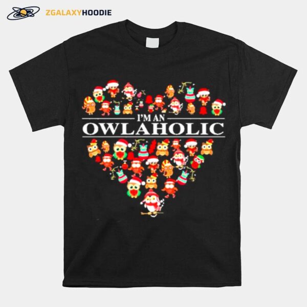 Heart Im An Awlaholic Merry Christmas T-Shirt