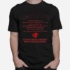 Heart In Love Time Asks No Questions It Goes On Out You Leaving You T-Shirt