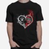 Heart Las Vegas Raiders And Ohio State Buckeyes T-Shirt