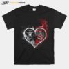 Heart Las Vegas Raiders And Ohio State Buckeyes T-Shirt