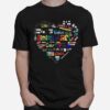 Heart Line Shape And Form Elements Of Art Color T-Shirt