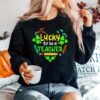 Heart Lucky To Be A Teacher Sweater