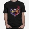 Heart Minnesota Vikings And Iowa State Cyclones T-Shirt