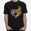 Heart Minnesota Vikings And Los Angeles Lakers T-Shirt