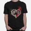 Heart New Orleans Saints And Ohio State Buckeyes T-Shirt