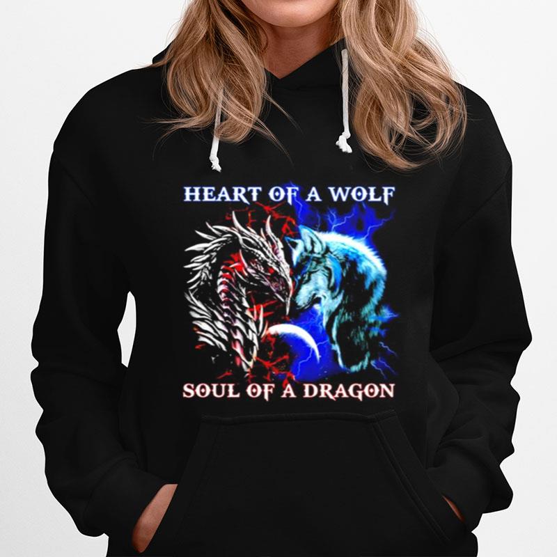 Heart Of A Wolf Soul Of A Dragon Hoodie