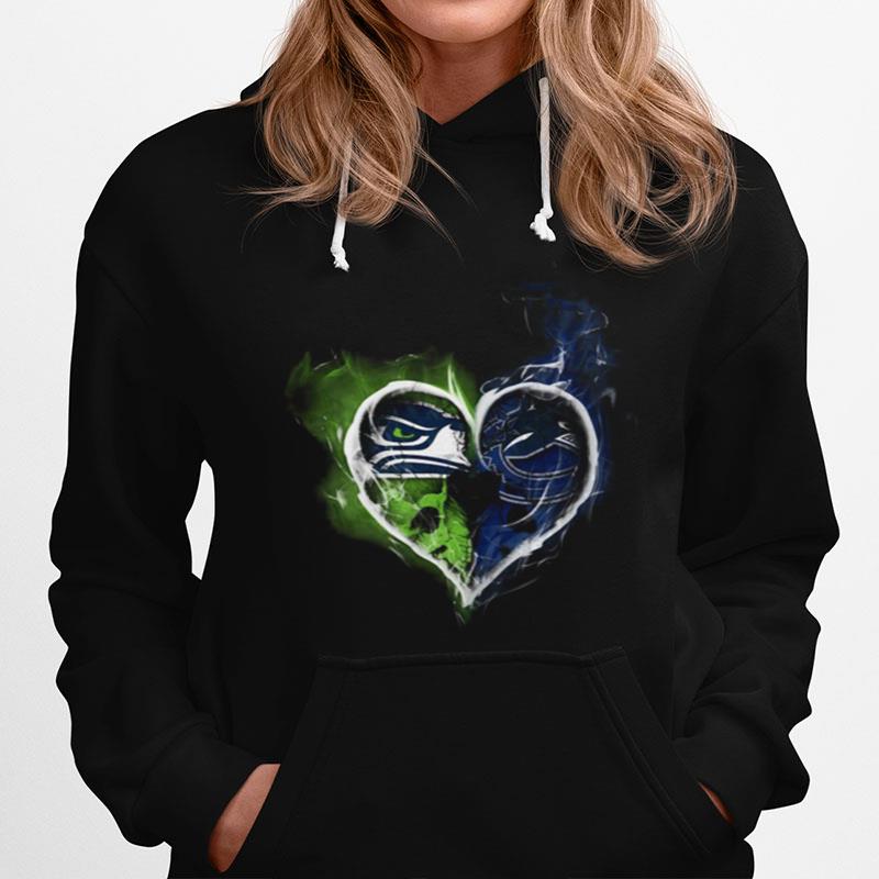 Heart Seattle Seahawks And Vancouver Canucks Hoodie