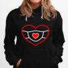 Heart With Mask Valentines Day Gifts For Her Hoodie