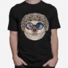 Hedgehog Wearing Space Galaxy Cosmos Sunglass T-Shirt