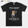 Hello Darkness My Old Friend Ive Come To Drink Bourbon With You Again Skull T-Shirt