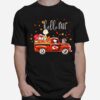 Hello Fall Snoopy Ricing Car Red With Peanuts Kansas City Chiefs T-Shirt