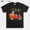 Hello Fall Snoopy Ricing Car Red With Peanuts Kansas City Chiefs T-Shirt