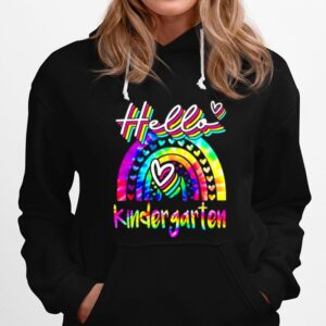 Hello Kindergarten Rainbow First Day Of School Hoodie