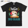 Hello Preschool Back To School Cute Sloth Girl T-Shirt