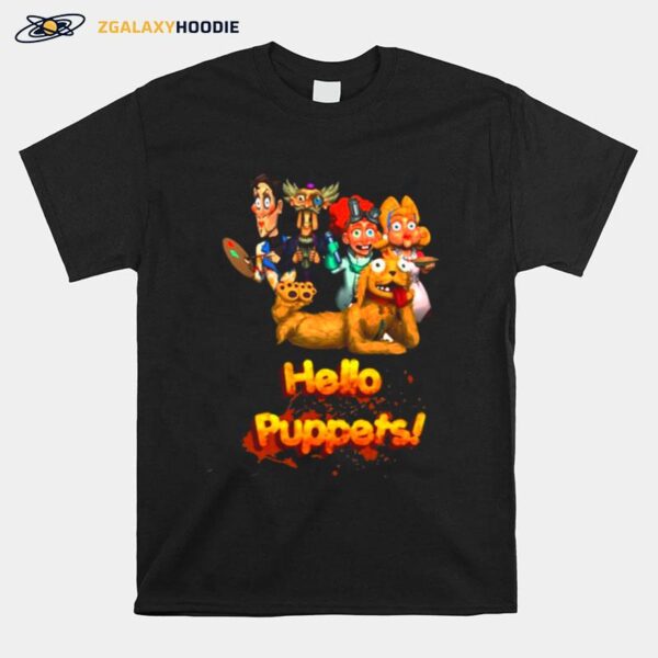 Hello Puppets Funny Animated T-Shirt