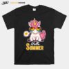 Hello Summer Unicorn With Retro Sunglass Holiday Beach T-Shirt