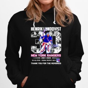 Henrik Lundqvist 30 New York Rangers Thank You For The Memories Hoodie