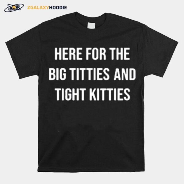 Here For The Big Titties And Tight Kitties T-Shirt