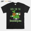 Here For The Shenanigans Gnome Elf Cow St Patricks Day Pullover T-Shirt